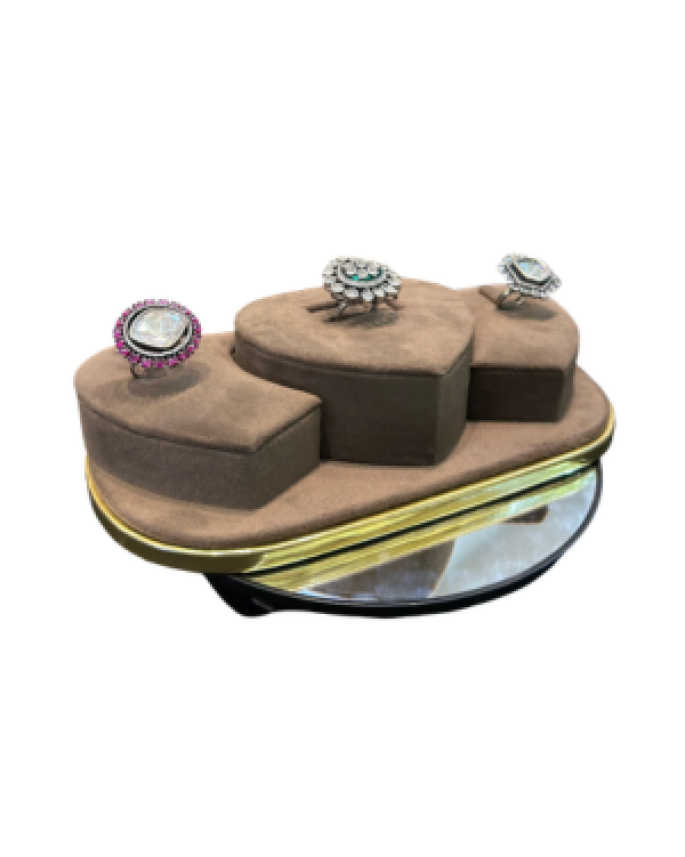 22K Gold Finish American Diamond (CZ) Cocktail Ring for Women | Designer Statement Ring